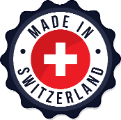 Badge: Made in Switzerland